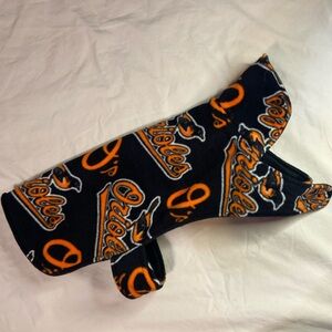 Baltimore Orioles Dog Fleece Jacket Baseball Reversible Medium Size Coat